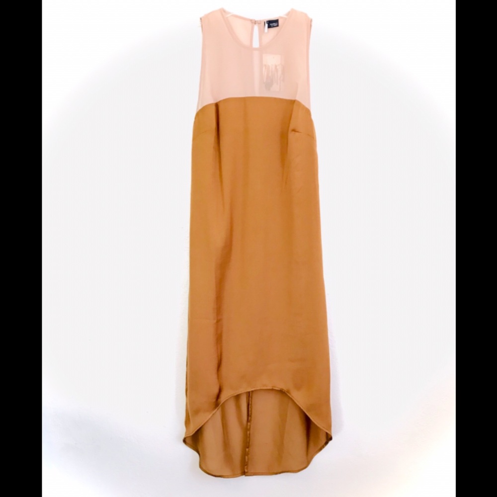 Bias cut silky shift dress